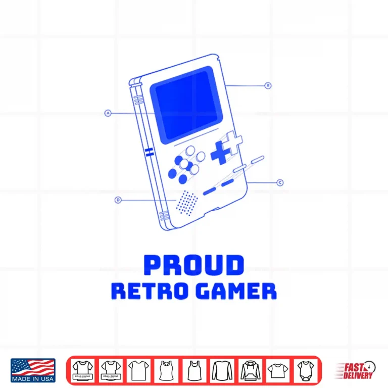Design Proud Retro Gamer Deconstructed Handheld Console Shirt