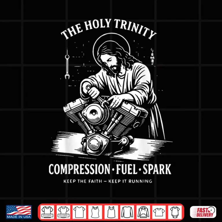 Design The Holy Trinity Compression Fuel Spark Keep Faith Running Shirt