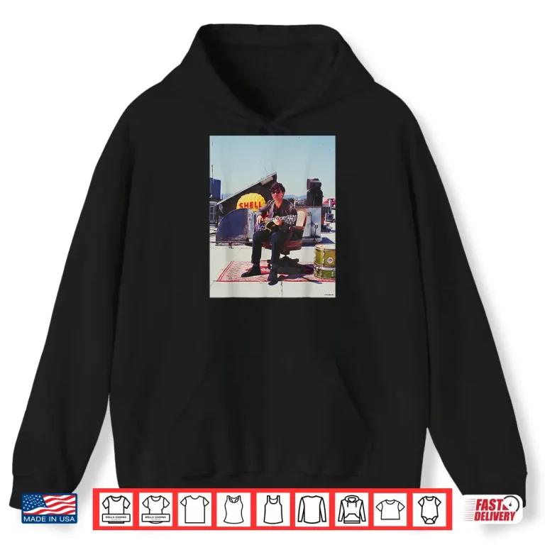 Hoodie Guitarist Robbie Robertson of The Band Photo By AJ Barratt Shirt