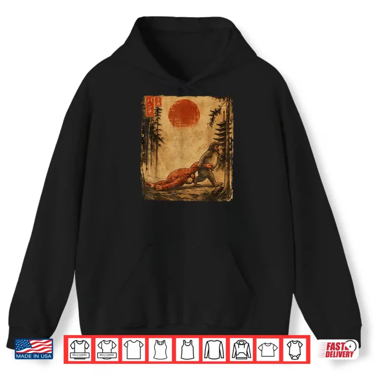 Hoodie Macaque Ukiyo e Art Shirt