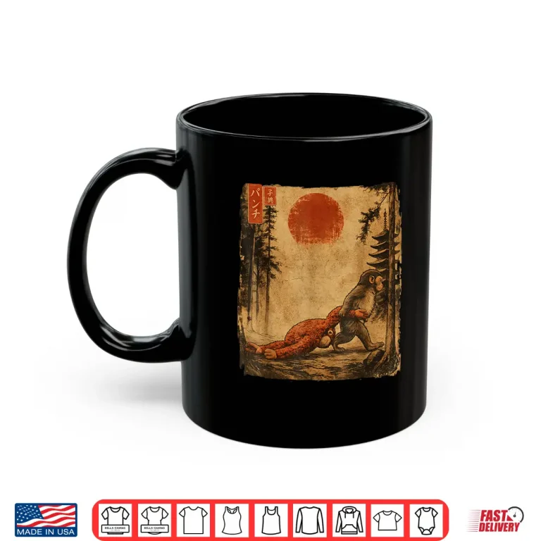 Mug Macaque Ukiyo e Art Shirt