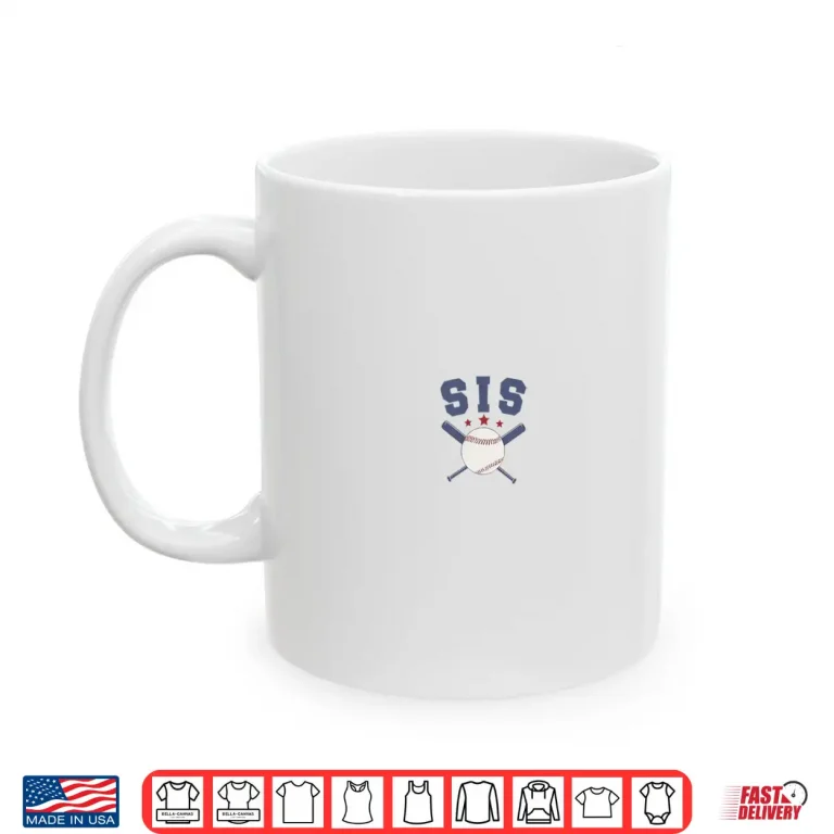 Mug Sister of Rookie 1st Birthday Baseball Boy Family Matching Shirt