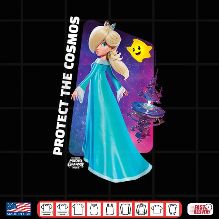 Design The Super Mario Galaxy Movie Rosalina Protect The Cosmos Shirt