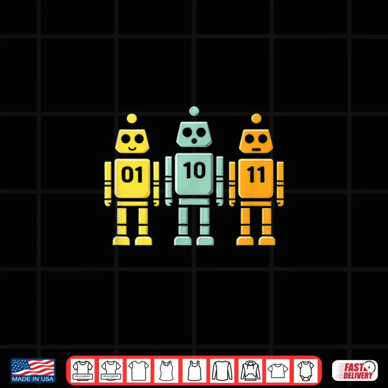 Design 01 10 11 Robot Binary Shirt