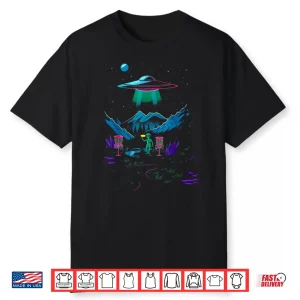 Alien Golfer Disc Golf Professional Design Humor Funny Shirt
