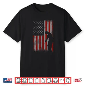 American Flag Retro Golf Professional Club Gift Humor Funny Shirt