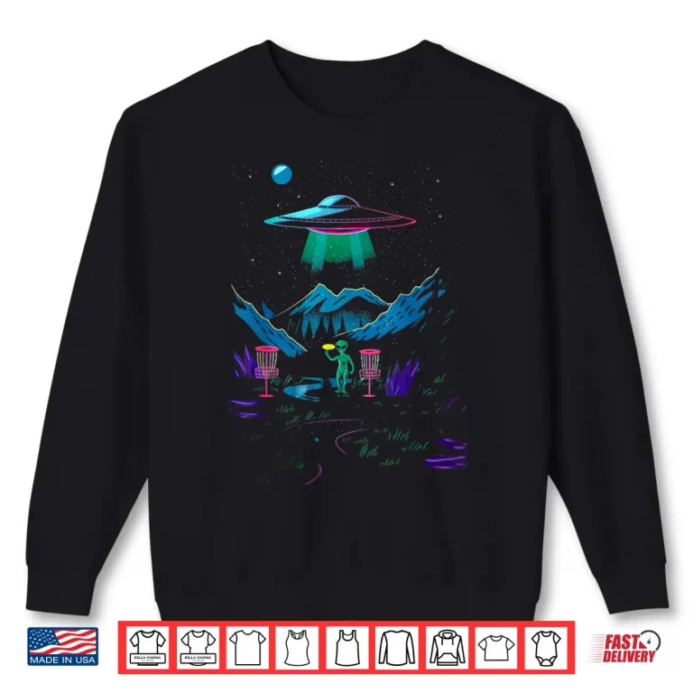 Sweatshirt Alien Golfer Disc Golf Professional Design Humor Funny Shirt