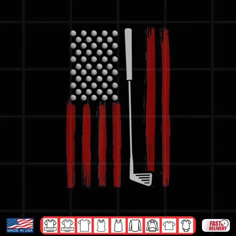 Design American Flag Retro Golf Professional Gift Humor Funny Shirt