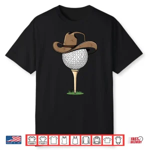 Cowboy Ball Cartoon Western Rodeo Golf Sports Design Shirt