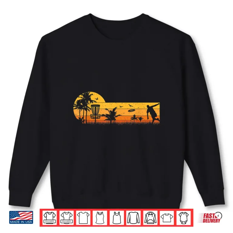 Sweatshirt Frisbee Player Design Disc Golf Professional Retro Vintage Shirt