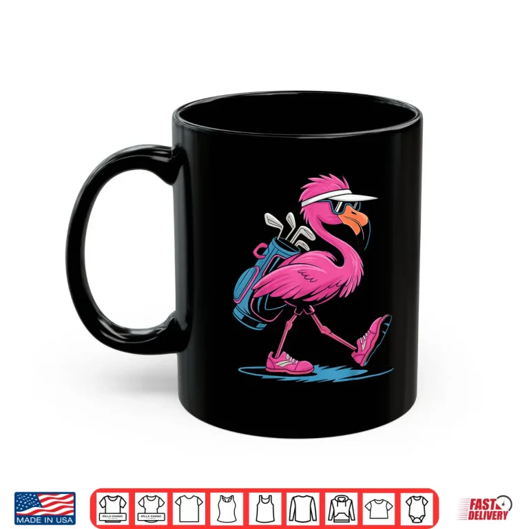 Mug Flamingo Sunglasses Golf Professional Lover Aesthetic Graphic Shirt