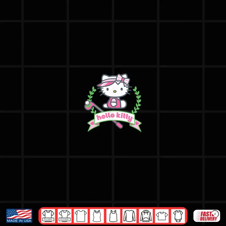 Design Hello Kitty Golf Golfer Character Aesthetic Graphic Shirt