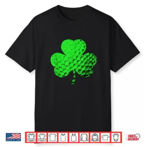 Irish Shamrock Golf Golfing Saint Patricks Day Graphic Shirt