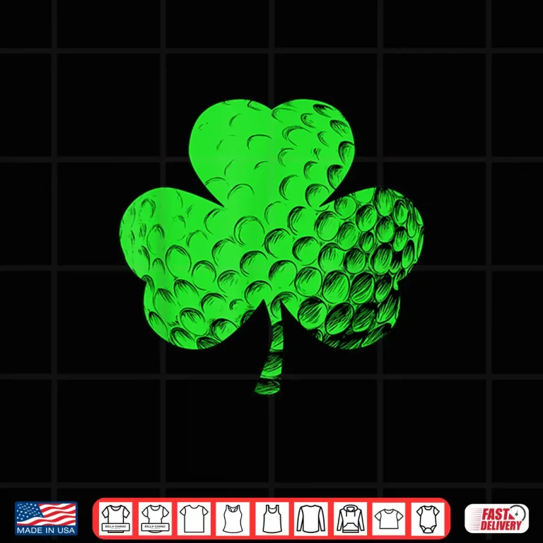 Design Irish Shamrock Golf Golfing Saint Patricks Day Graphic Shirt