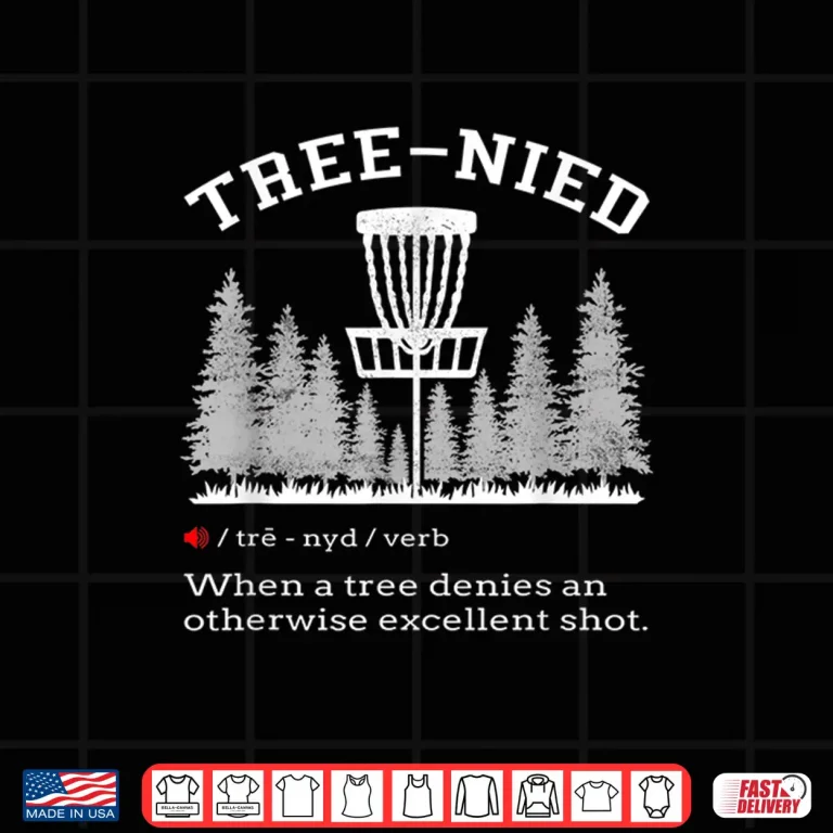 Design Stupid Tree Tree nied Four Disc Golf Professional Humor Funny Shirt