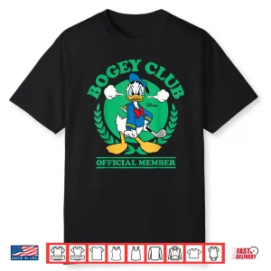 Bogey Club Official Member Donald Duck Golf Character Shirt