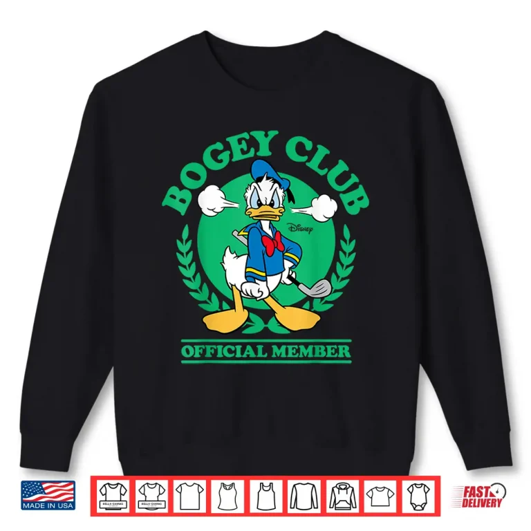 Sweatshirt Bogey Club Official Member Donald Duck Golf Character Shirt