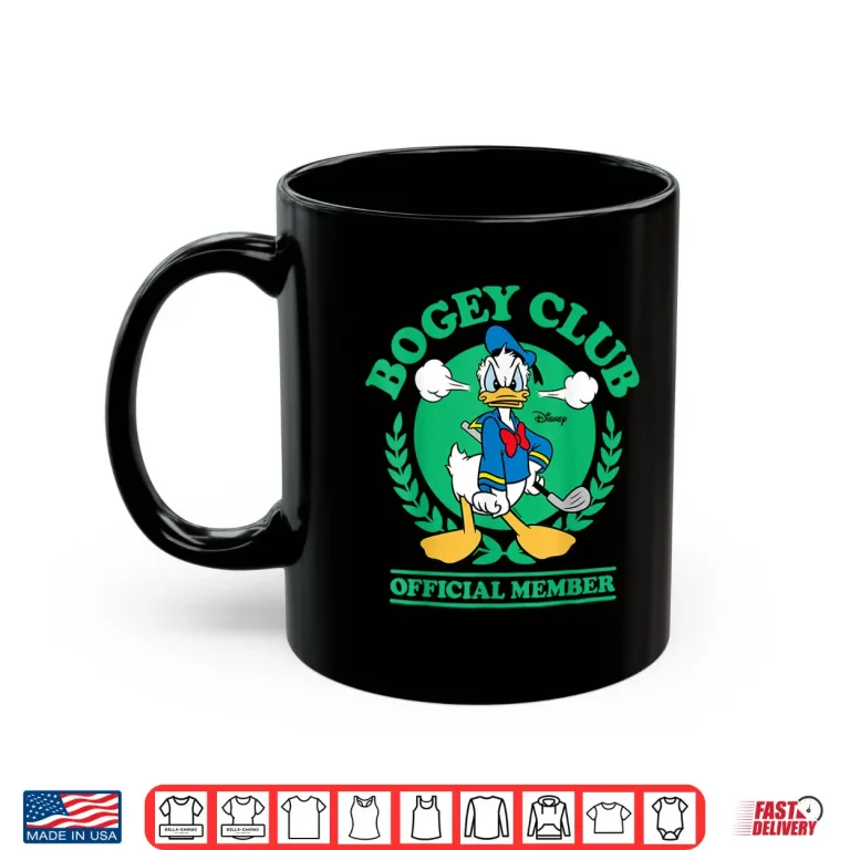 Mug Bogey Club Official Member Donald Duck Golf Character Shirt