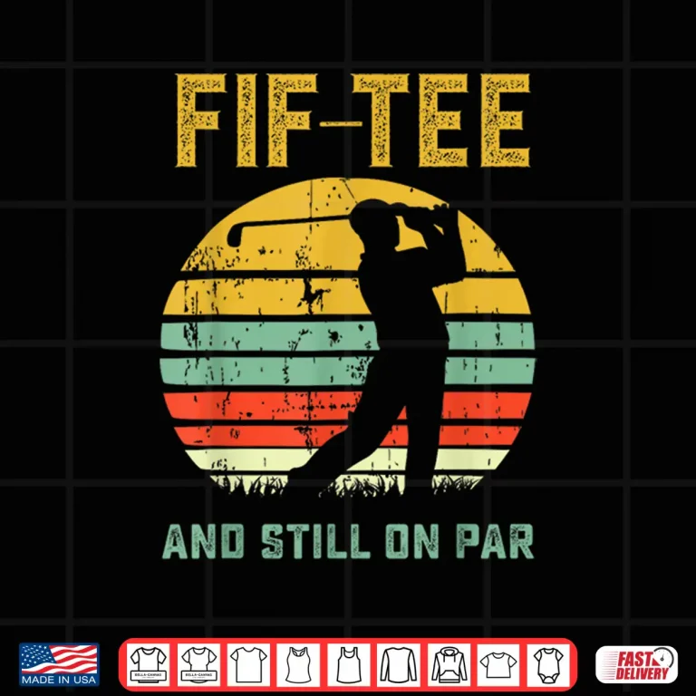 Design Fiftieth Birthday Pun Golf Fifty Year Old Golfer Shirt