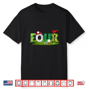 Fourth Birthday Theme Golf Four Year Old Kids Sport Party Shirt