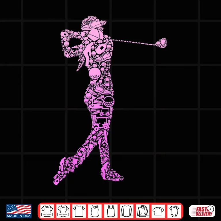 Design Golfer Golfing Golf Club Professional Aesthetic Graphic Shirt
