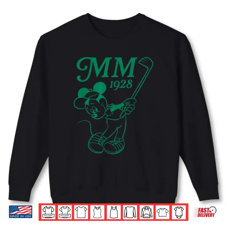 Sweatshirt MM Nineteen Twenty Eight Mickey Mouse Golf Character Shirt