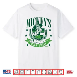 Mickeys Golf Team Mickey Mouse Character Athletic Graphic Shirt