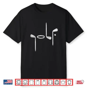 Minimalist Logo Golf Fan Golfer Professional Graphic Shirt