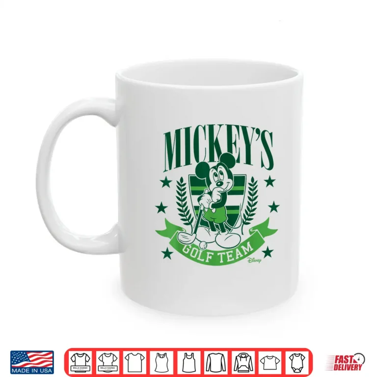 Mug Mickeys Golf Team Mickey Mouse Character Athletic Graphic Shirt