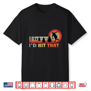 Retro Id Hit That Disc Golf Frisbee Parent Golfer Funny Shirt