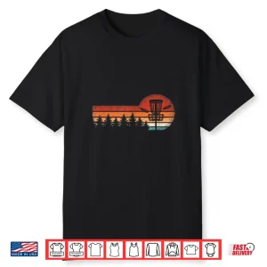 Retro Landscape Trees Disc Golf Professional Aesthetic Graphic Shirt
