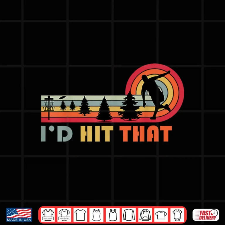 Design Retro Id Hit That Disc Golf Frisbee Parent Golfer Funny Shirt