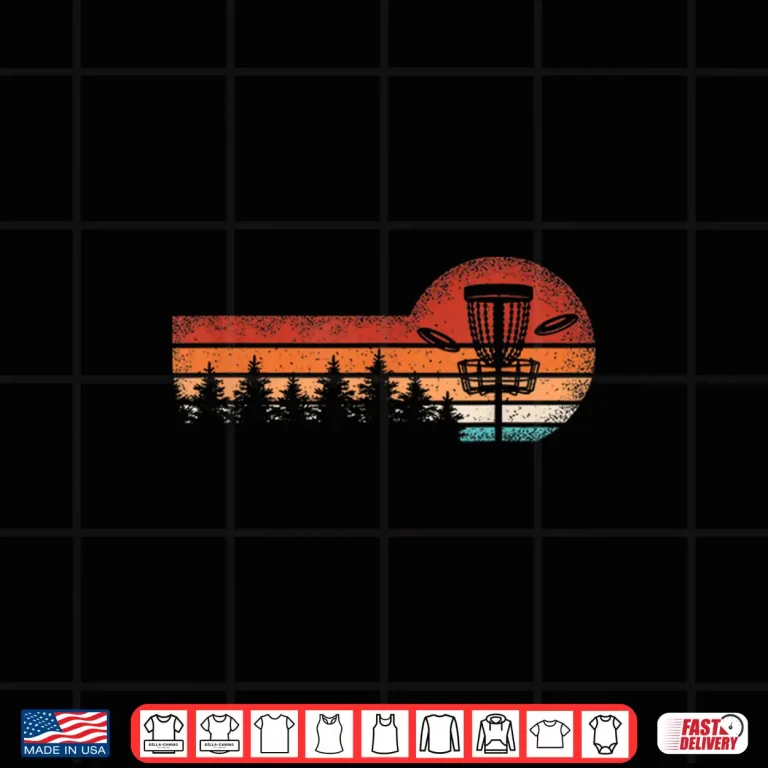Design Retro Landscape Trees Disc Golf Professional Aesthetic Graphic Shirt