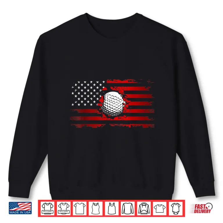 Sweatshirt American Flag Golf Shirt