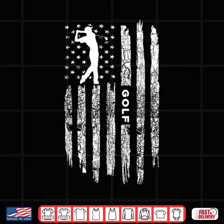 Design American Flag Golf Clothing Golfer Vintage Golf Shirt