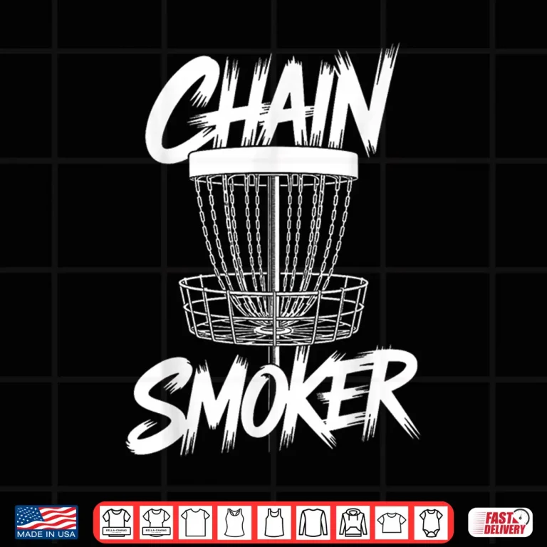 Design Chain Smoker Funny Frisbee Disc Golf Golfer Sport Disc Golf Shirt