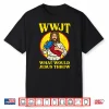 Disc Golf Wwjt What Would Jesus Throw Frisbee Men Women Kids Shirt