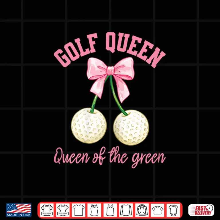 Design Coquette Bow Golf Queen Funny Female Golfer Women Golfing Shirt