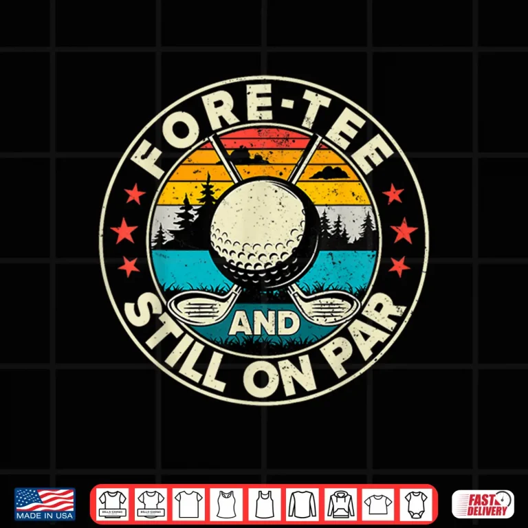 Design Funny 40th Birthday Golf Pun Golfing 40 Years Old Golfer Shirt