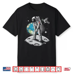 Funny Planet Astronaut Galaxy Space Astronaut Golf Shirt