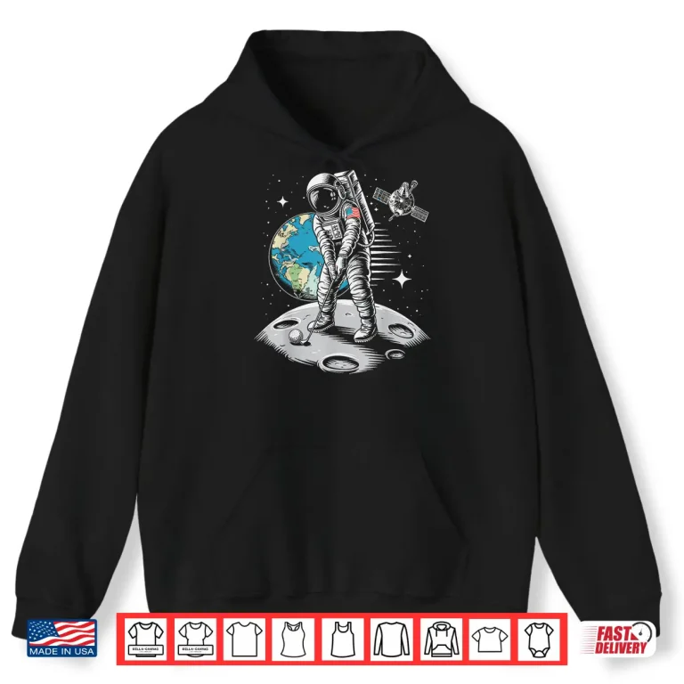 Hoodie Funny Planet Astronaut Galaxy Space Astronaut Golf Shirt