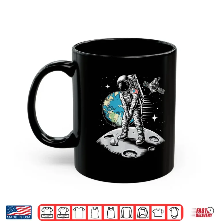 Mug Funny Planet Astronaut Galaxy Space Astronaut Golf Shirt