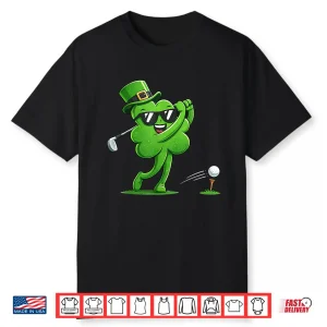 Golf St Patricks Day Boys Kids Men Sport Irish Shamrock Shirt