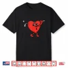 Heart Playing Golf Valentines Day Cute Sports Love Golfer Shirt