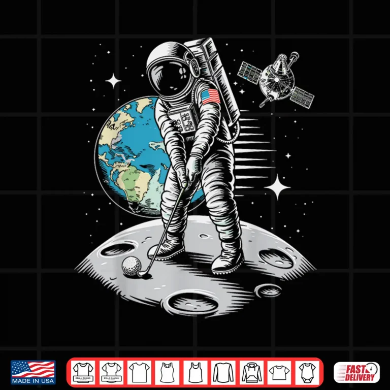 Design Funny Planet Astronaut Galaxy Space Astronaut Golf Shirt