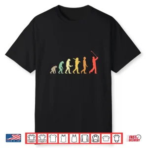 Retro Golf Evolution Gift For Golfers & Golf Players Shirt