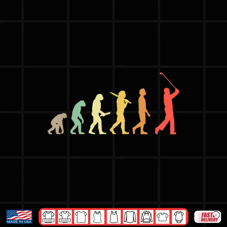 Design Retro Golf Evolution Gift For Golfers Golf Players Shirt