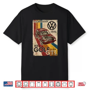 Volkswagen Golf Gti Mk1 Retro Art 1976 Shirt