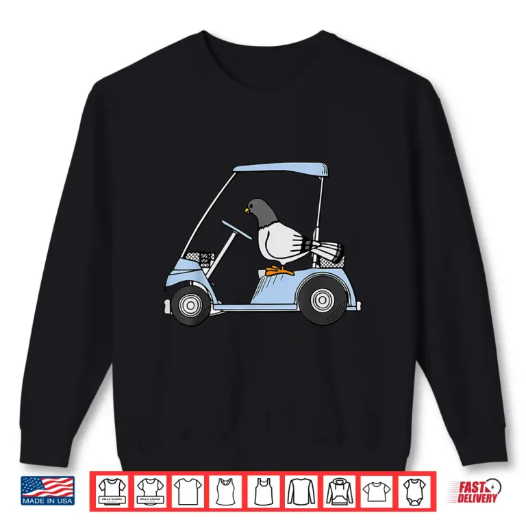 Sweatshirt Cute Cart With Bird Golf Professional Youth Graphic Shirt