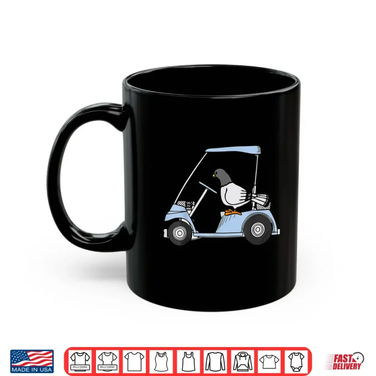 Mug Cute Cart With Bird Golf Professional Youth Graphic Shirt